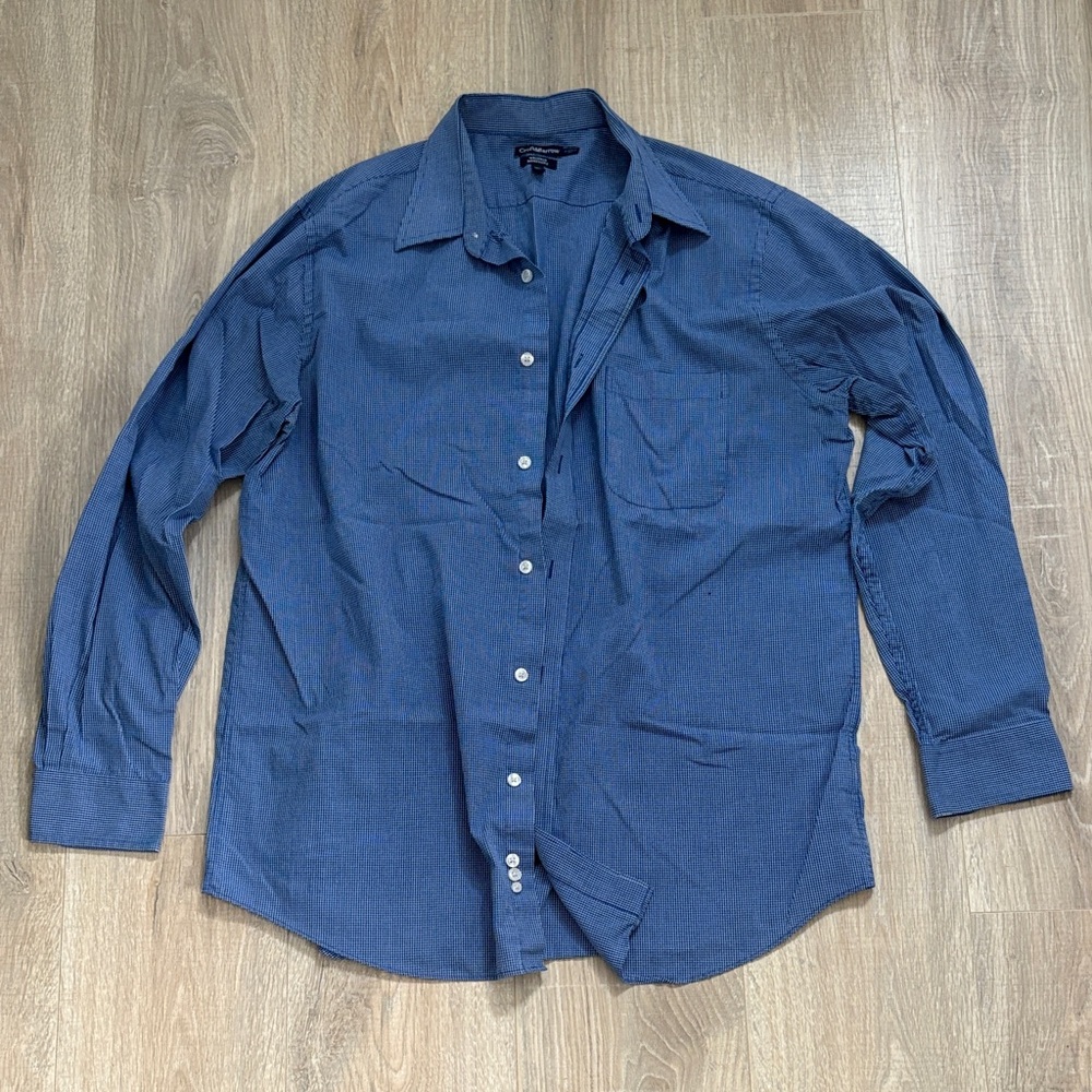 croft & barrow Men's Long-Sleeve Button-Down Shirt in Denim Blue